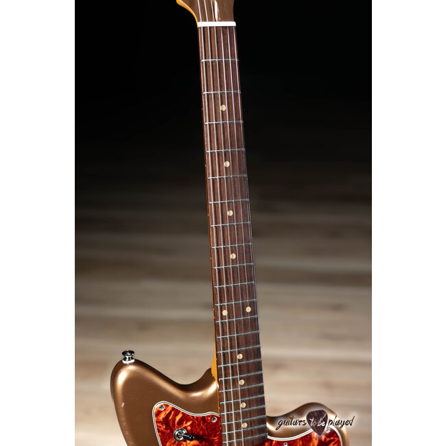 Fano JM6 Alt de Facto Lollar P-90 Guitar w/ Bigsby & Case – Firemist Gold