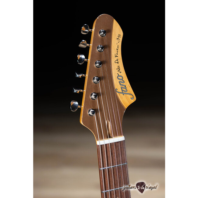 Fano JM6 Alt de Facto Lollar P-90 Guitar w/ Bigsby & Case – Firemist Gold