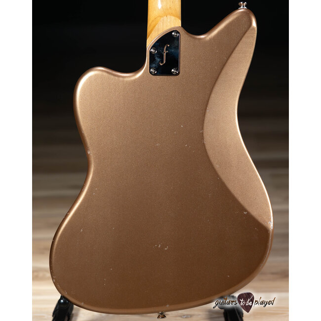 Fano JM6 Alt de Facto Lollar P-90 Guitar w/ Bigsby & Case – Firemist Gold