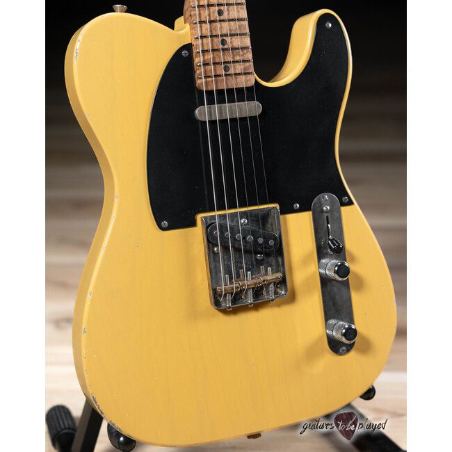 Xotic XTC-1 Swamp Ash T-Style w/ Roasted Flame Maple Neck – Butterscotch