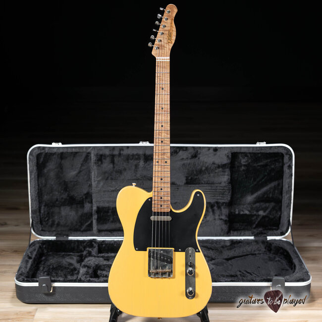 Xotic XTC-1 Swamp Ash T-Style w/ Roasted Flame Maple Neck – Butterscotch