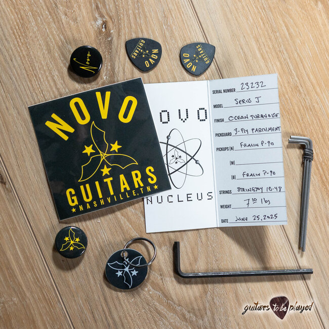 Novo Nucleus Serus J Guitar w/ Fralin P-90s – Ocean Turquoise