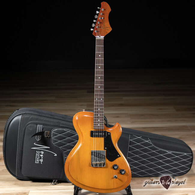 Novo Nucleus Solus F2 Guitar w/ Fralin P-90 & High Output T – Nicotine Blonde