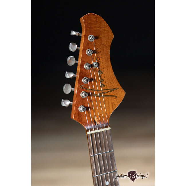 Novo Nucleus Solus F2 Guitar w/ Fralin P-90 & High Output T – Nicotine Blonde