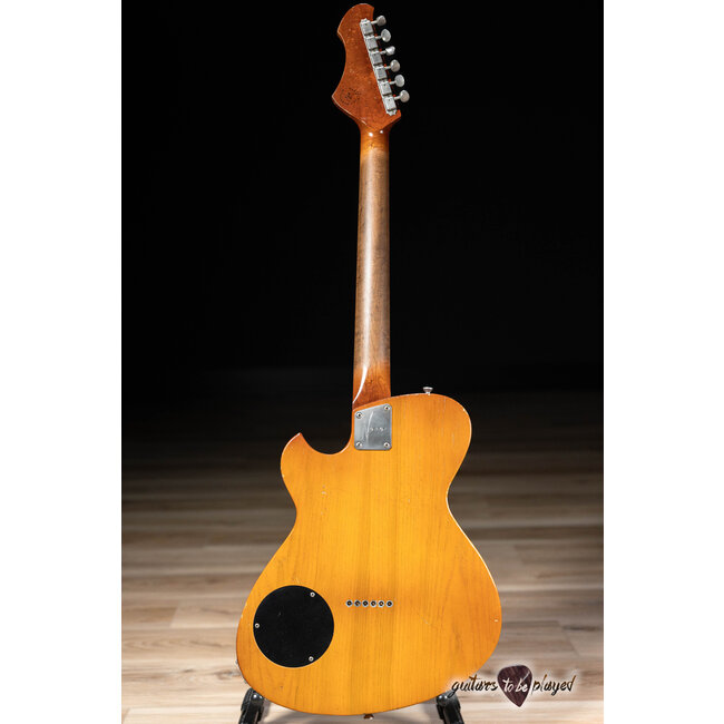 Novo Nucleus Solus F2 Guitar w/ Fralin P-90 & High Output T – Nicotine Blonde