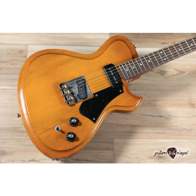 Novo Nucleus Solus F2 Guitar w/ Fralin P-90 & High Output T – Nicotine Blonde