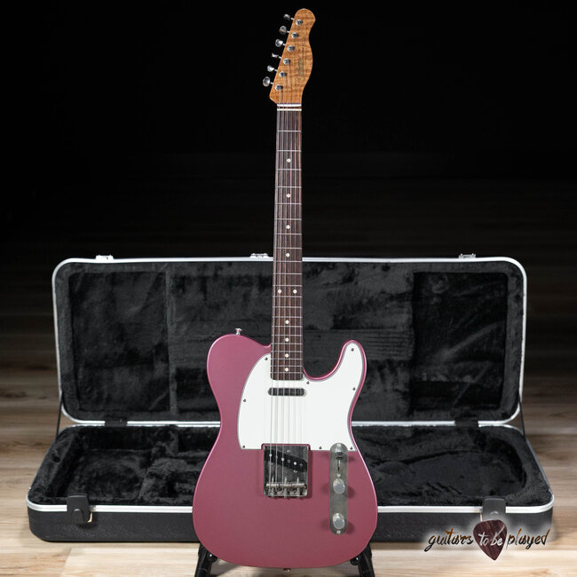 Xotic XTC-1 Alder T-Style w/ Roasted Flame Maple Neck & Rosewood – Burgundy Mist