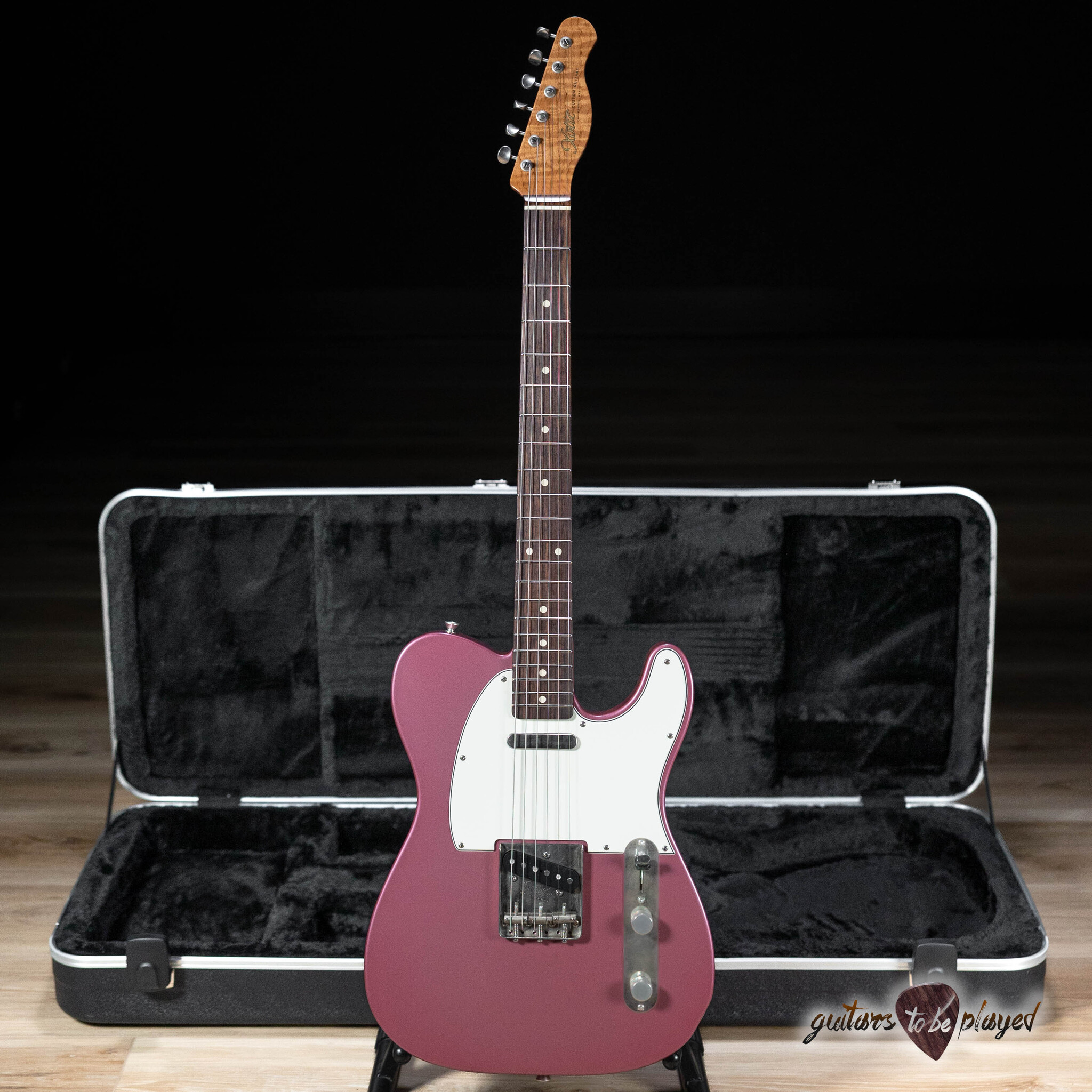 Xotic XTC-1 Alder T-Style w/ Flame Maple & Rosewood – Burgundy