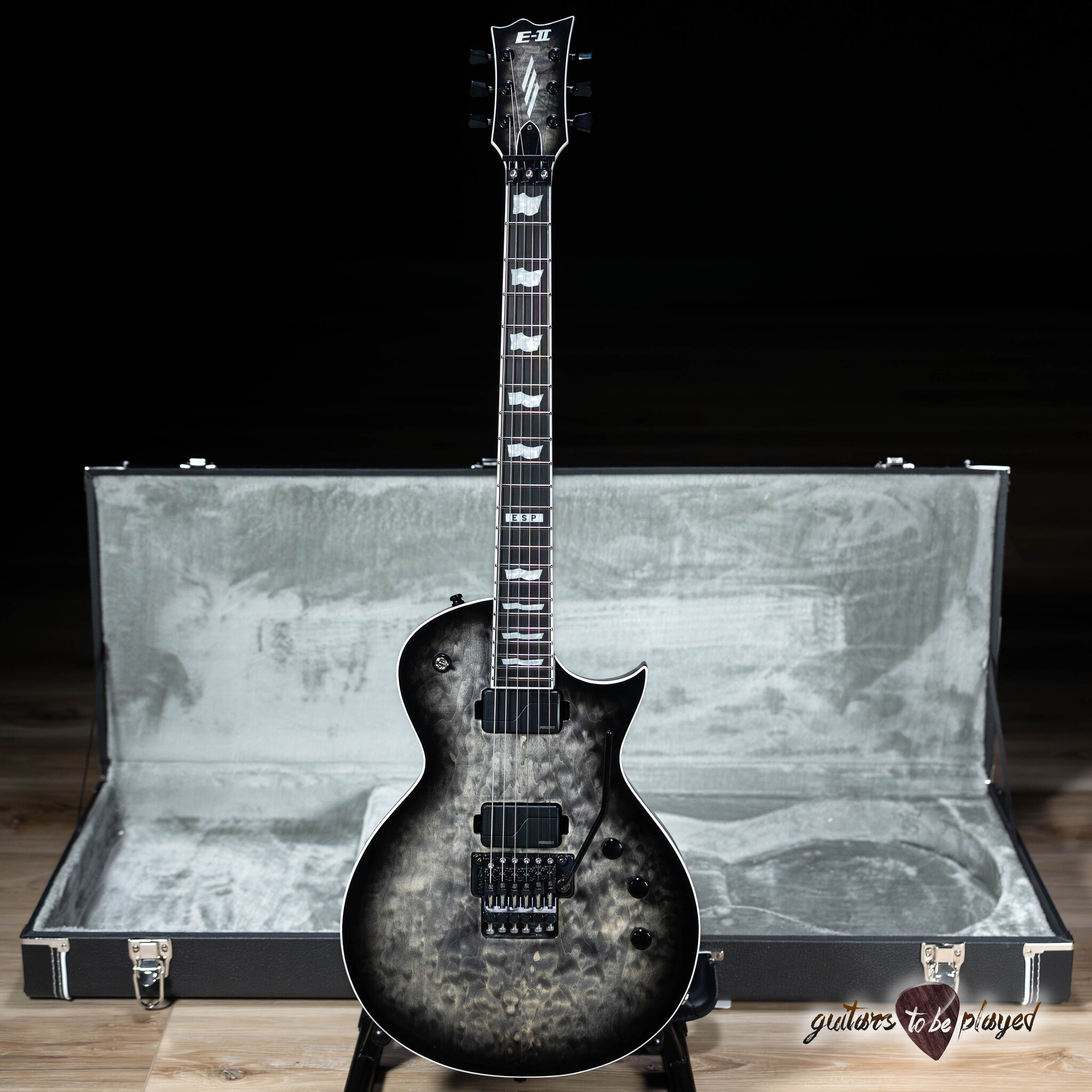 ESP E-II Eclipse FR Floyd Rose Guitar – Charcoal Burst (B