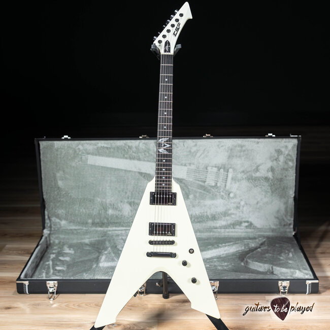 ESP Vulture James Hetfield Signature Custom Shop Guitar w/ Case – Olympic White