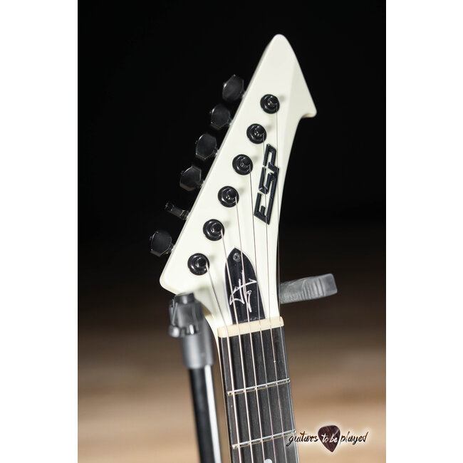 ESP Vulture James Hetfield Signature Custom Shop Guitar w/ Case – Olympic White