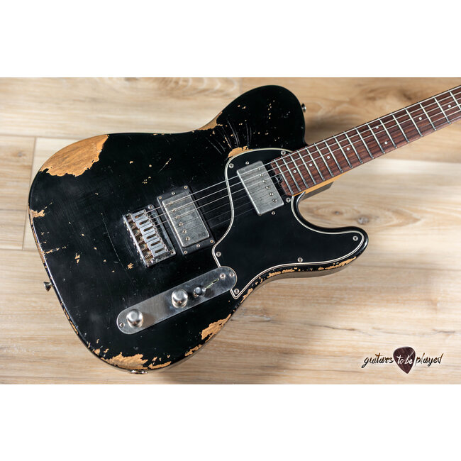 Shabat Lion Special HB Alder Body  25.5 Reverse Headstock - Black