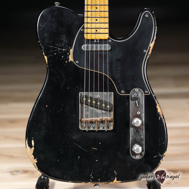 Shabat Lion Standard Pine Body T-Style w/ Maple Neck & Lollar Specials – Black