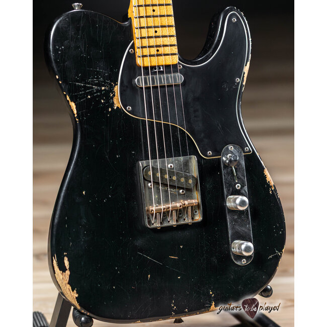 Shabat Lion Standard Pine Body T-Style w/ Maple Neck & Lollar Specials – Black