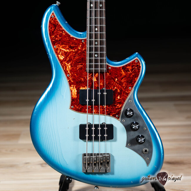Novo Nucleus Ivorus 32” Scale Bass Guitar w/ Lollar Pickups  – Lake Sonic Burst