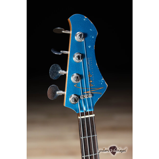 Novo Nucleus Ivorus 32” Scale Bass Guitar w/ Lollar Pickups  – Lake Sonic Burst