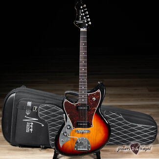 Novo Novo Custom Serus J Left-Handed Guitar w/ Fralin P-90s – 3-Tone Burst