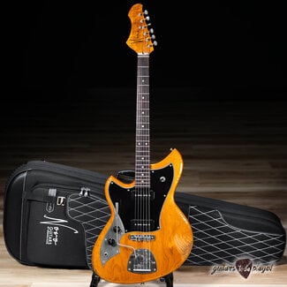 Novo Novo Custom Serus J Left-Handed Guitar w/ Fralin P-90s – Amber
