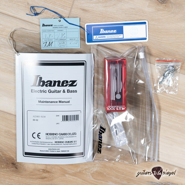 Ibanez AZ2402 Prestige HH Roasted Maple Neck Guitar w/ Case – Apple Green Metallic