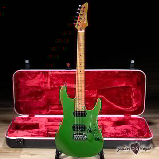 Ibanez Guitars Ibanez AZ2402 Prestige HH Roasted Maple Neck Guitar w/ Case – Apple Green Metallic