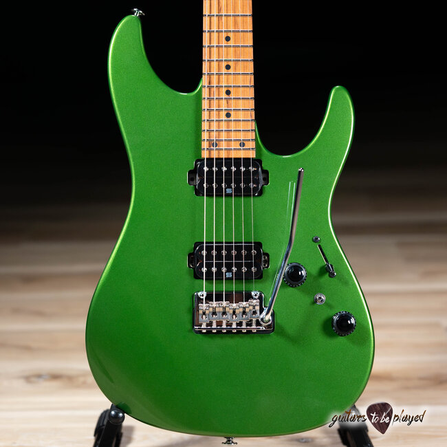 Ibanez AZ2402 Prestige HH Roasted Maple Neck w/ Case – Apple Green Metallic
