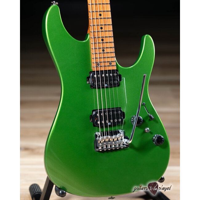 Ibanez AZ2402 Prestige HH Roasted Maple Neck w/ Case – Apple Green Metallic
