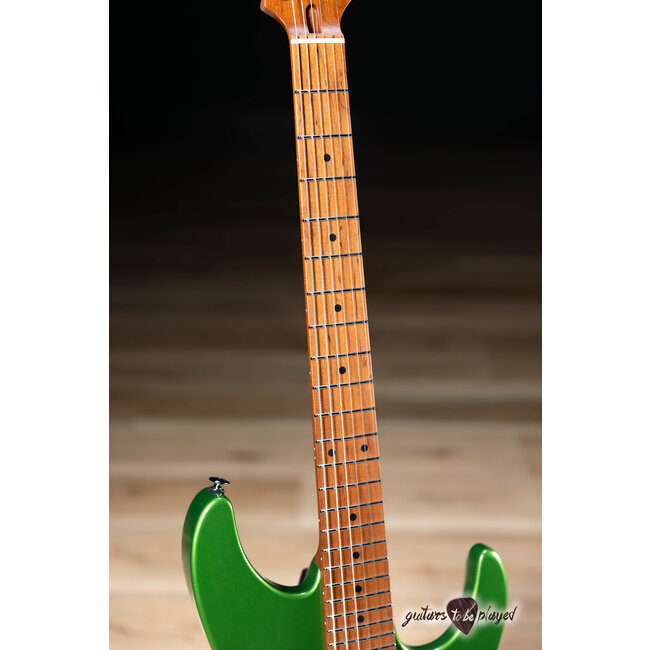Ibanez AZ2402 Prestige HH Roasted Maple Neck Guitar w/ Case – Apple Green Metallic