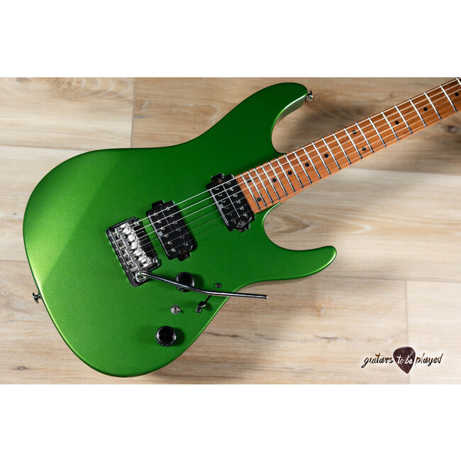 Ibanez AZ2402 Prestige HH Roasted Maple Neck Guitar w/ Case – Apple Green Metallic