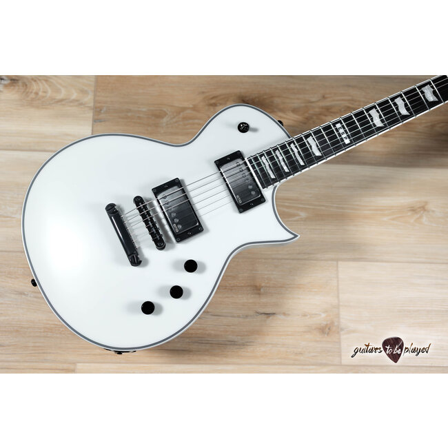 ESP E-II Eclipse EMG Electric Guitar w/ Case – Snow White Satin
