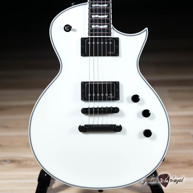 ESP E-II Eclipse EMG Electric Guitar w/ Case – Snow White Satin