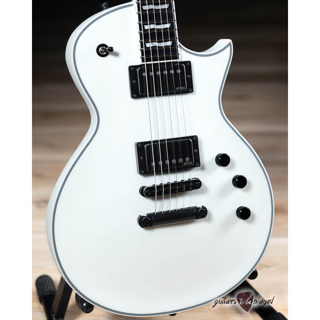 ESP E-II Eclipse EMG Electric Guitar w/ Case – Snow White Satin