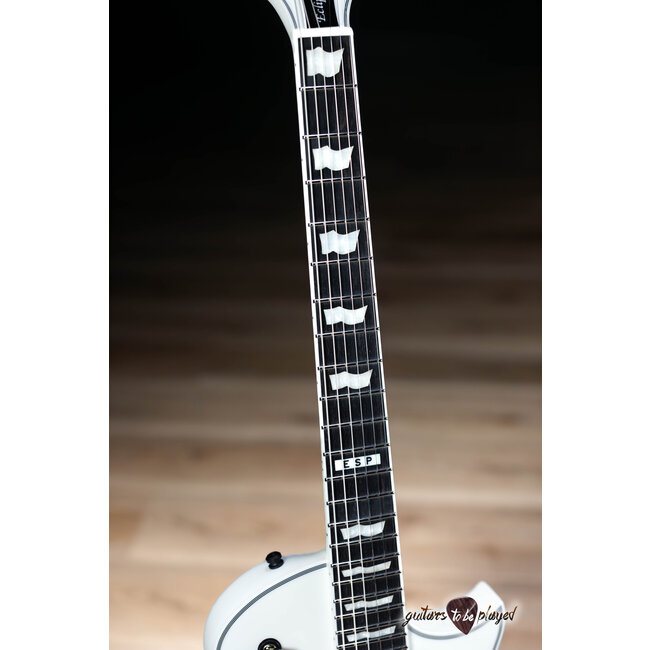 ESP E-II Eclipse EMG Electric Guitar w/ Case – Snow White Satin