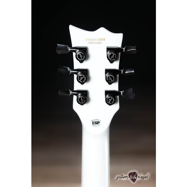 ESP E-II Eclipse EMG Electric Guitar w/ Case – Snow White Satin