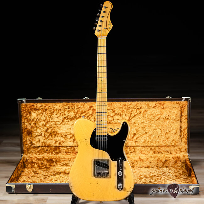 Shabat Lion Standard 1pc Swamp Ash & Maple w/ Lollar Vintage T’s – Butterscotch