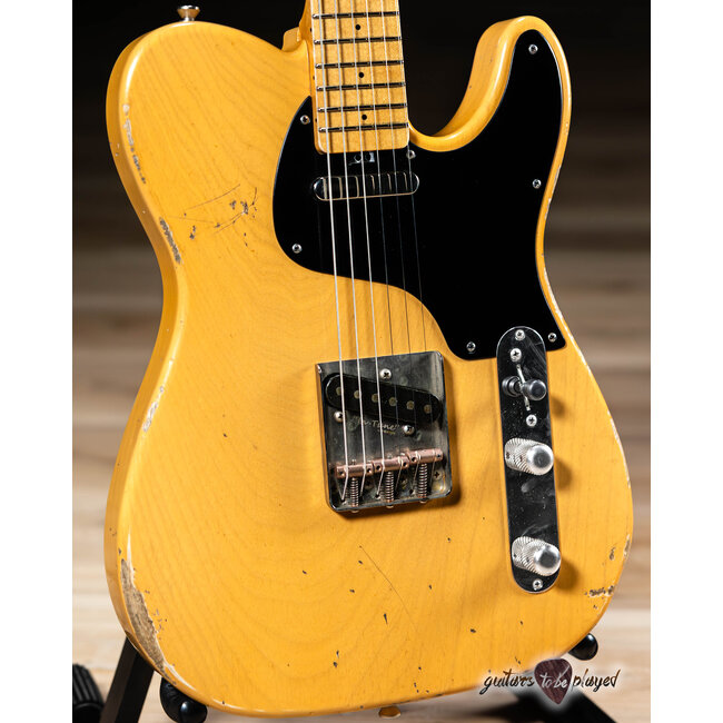 Shabat Lion Standard 1-pc Swamp Ash & Maple w/ Lollar Vintage T’s – Butterscotch