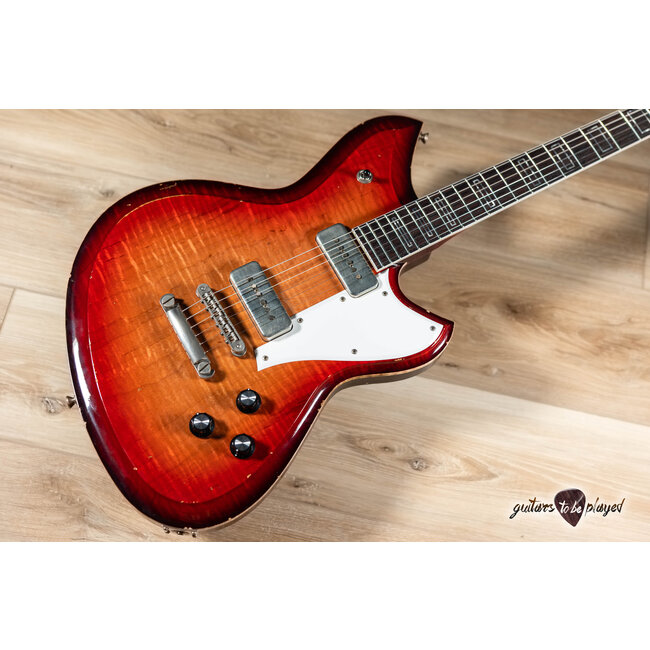 Novo Dealer Limited Serus P2 Chambered Guitar w/ Ellisonic P-90s – Bonfire