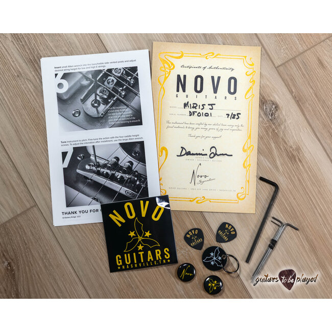 Novo Signature Miris J Semi-Hollow Guitar w/ Lollar DC-90s– H2O Glow