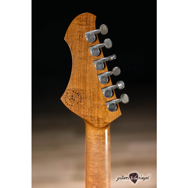 Novo Custom Serus J Maple Neck Guitar w/ 3x Gold Foils – 3-Tone Burst Sparkle