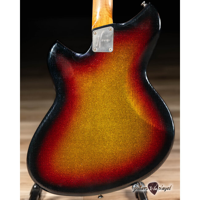 Novo Custom Serus J Maple Neck Guitar w/ 3x Gold Foils – 3-Tone Burst Sparkle