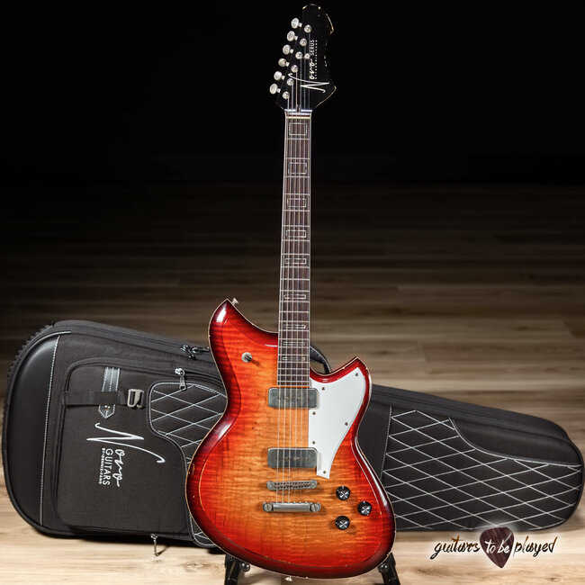 Novo Dealer Limited Serus P2 Chambered Guitar w/ Ellisonic P-90s – Bonfire
