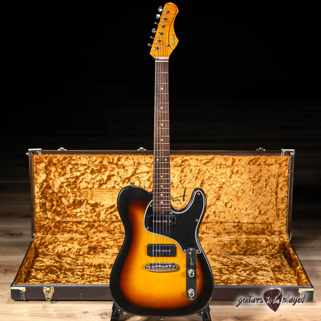 Shabat Lion Special Mahogany 24.75" Scale P-90 Guitar – Tobacco Burst