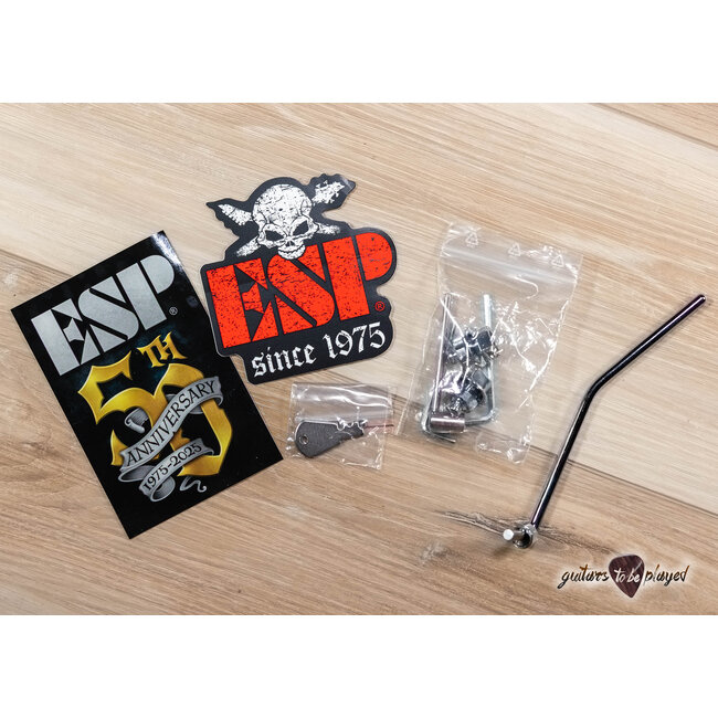 ESP Horizon FR CTM Burl Top Floyd Rose Guitar w/ Case – See Thru Black Burst