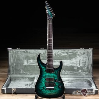 ESP Guitars ESP E-II Horizon FR-7 Floyd Rose 7-String Guitar w/ Case – Black Turquoise Burst