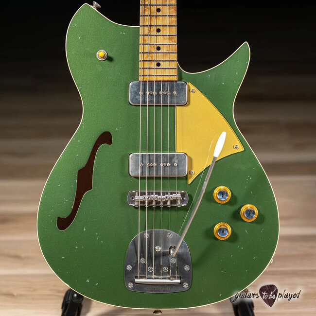 Fano RB6T Alt de Facto Thinline Lollar P-90 Guitar w/ Descendant –Cadillac Green