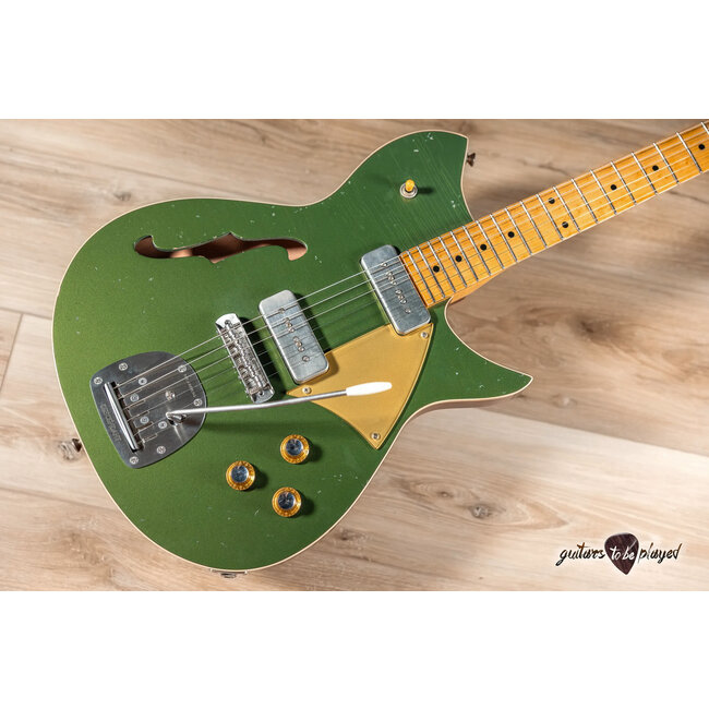 Fano RB6T Alt de Facto Thinline Lollar P-90 Guitar w/ Descendant –Cadillac Green