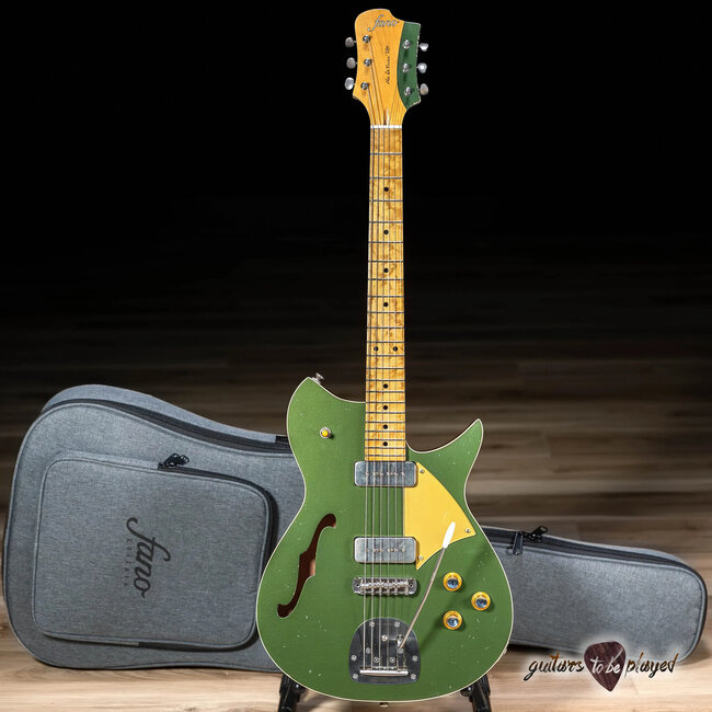 Fano RB6T Alt de Facto Thinline Lollar P-90 Guitar w/ Descendant –Cadillac Green