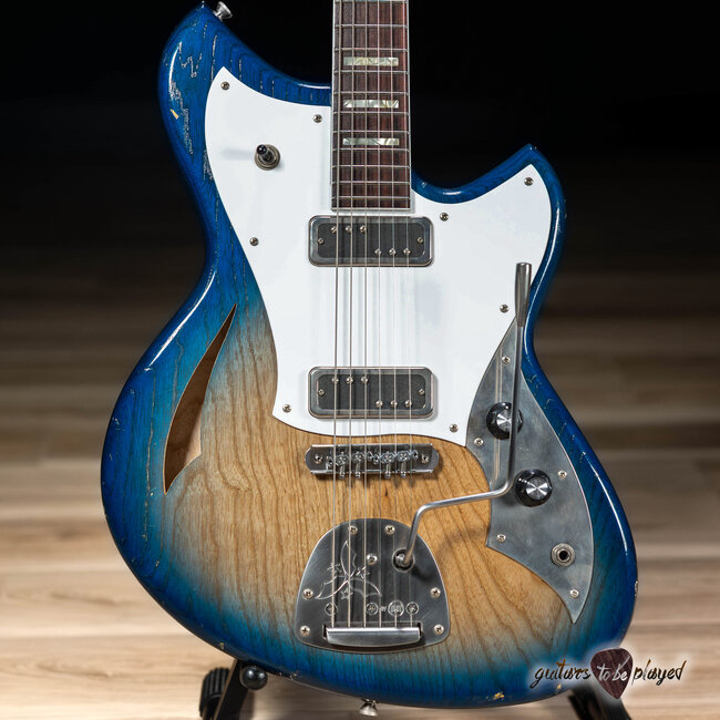 Novo Signature Miris J Semi-Hollow Guitar w/ Lollar DC-90s– H2O Glow
