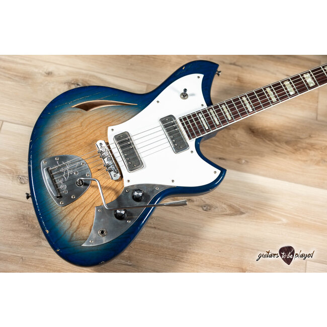 Novo Signature Miris J Semi-Hollow Guitar w/ Lollar DC-90s– H2O Glow