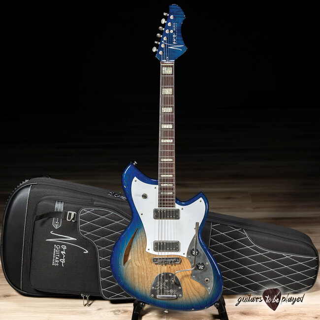 Novo Signature Miris J Semi-Hollow Guitar w/ Lollar DC-90s– H2O Glow