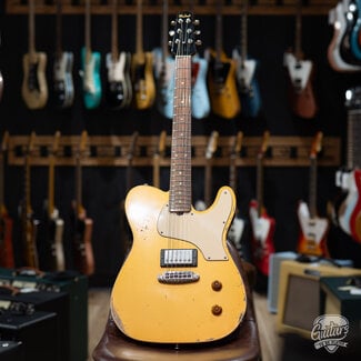 Shabat Guitars Shabat Lion STP Mahogany 24.75” Scale Humbucker Guitar – Gold Top